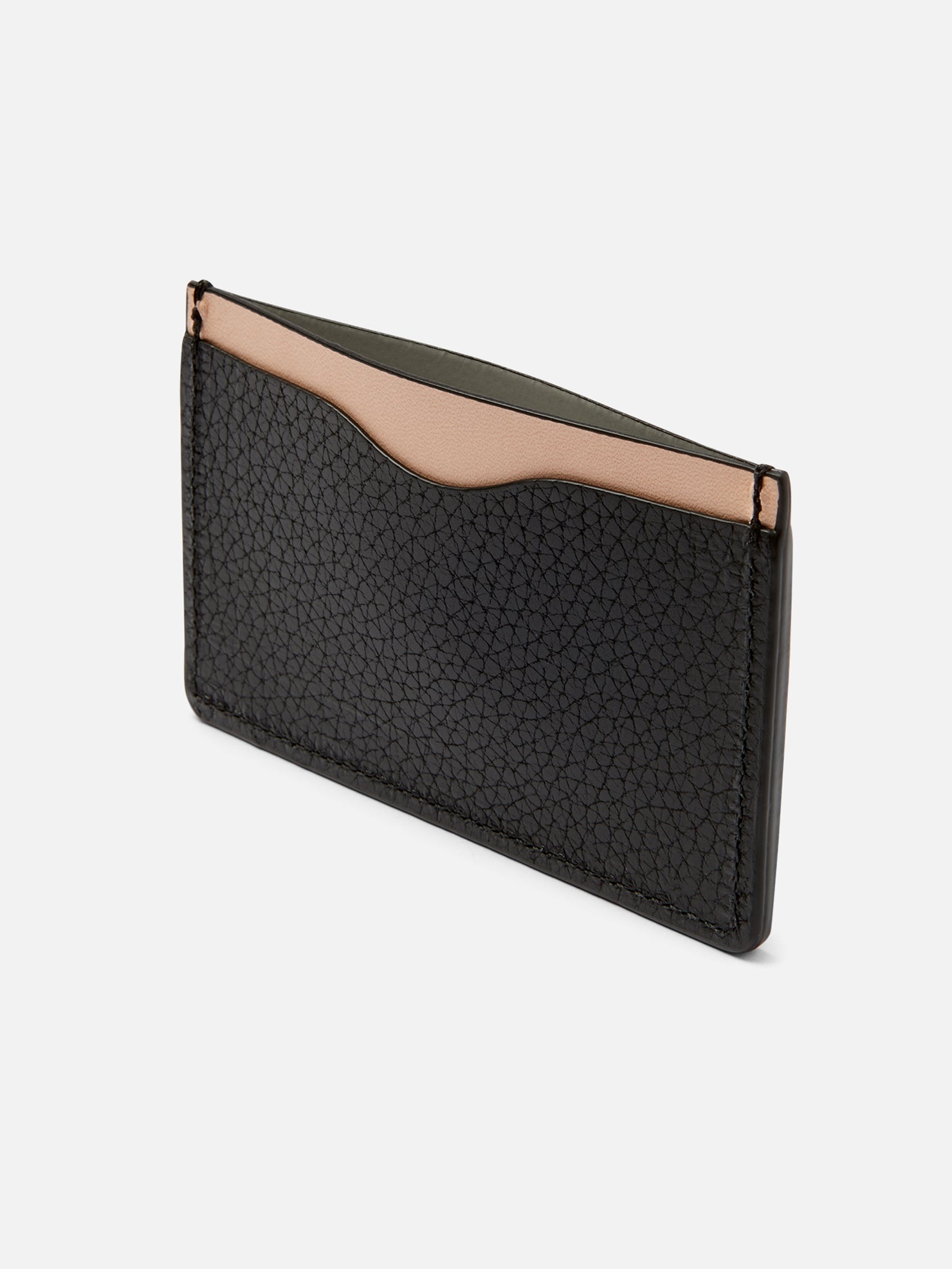 SLIM CARD WALLET | KILLSPENCER® - Black Bullhide and Black Leather with Natural
